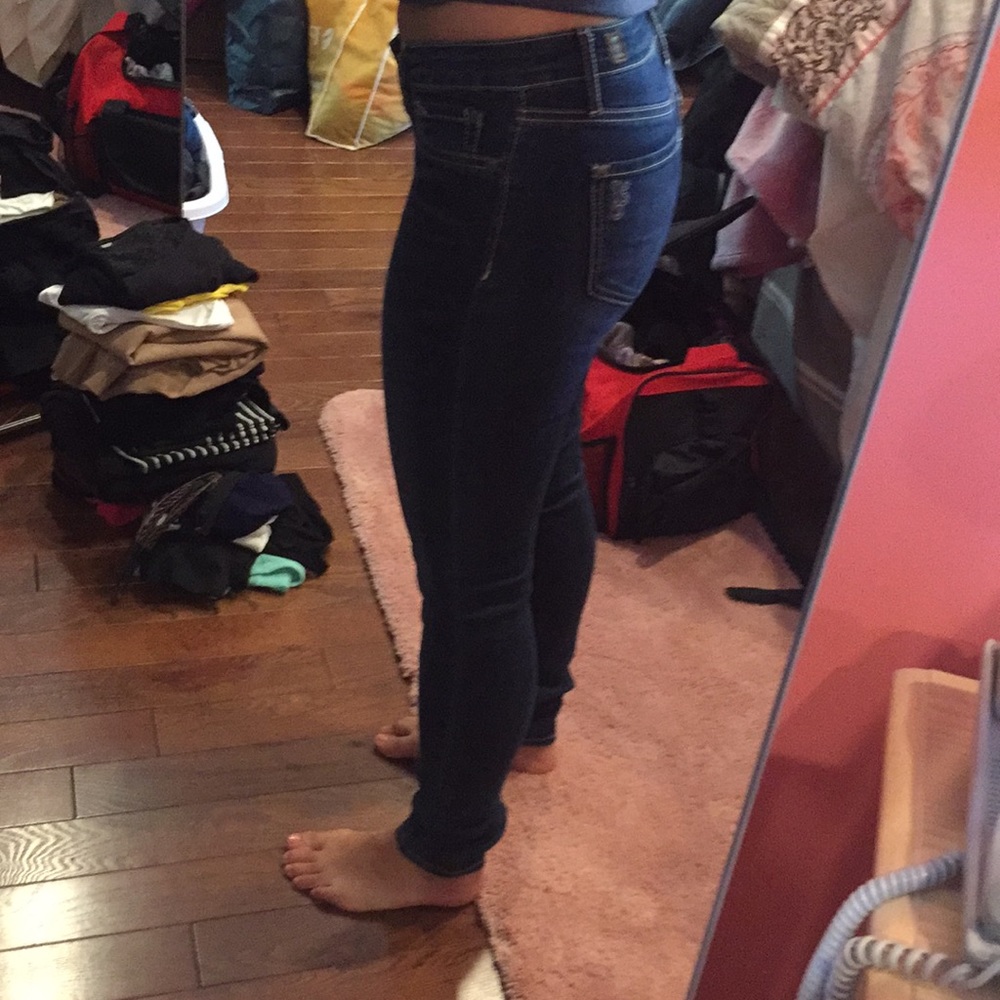 Low rise skinny jegging